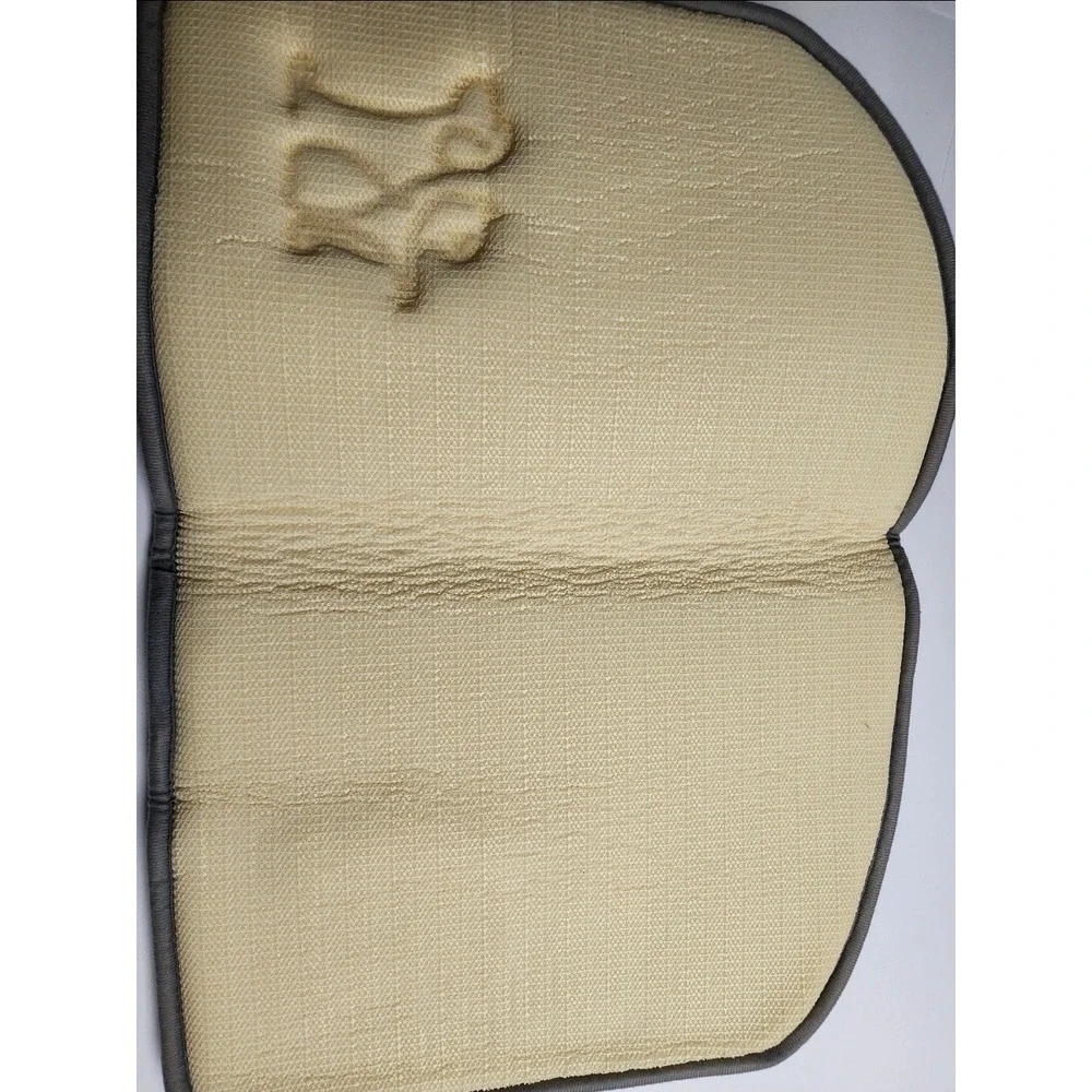 Memory Foam Bath Mat Grey Embossed Cat Dog Non Slip Absorbent Machine Washable